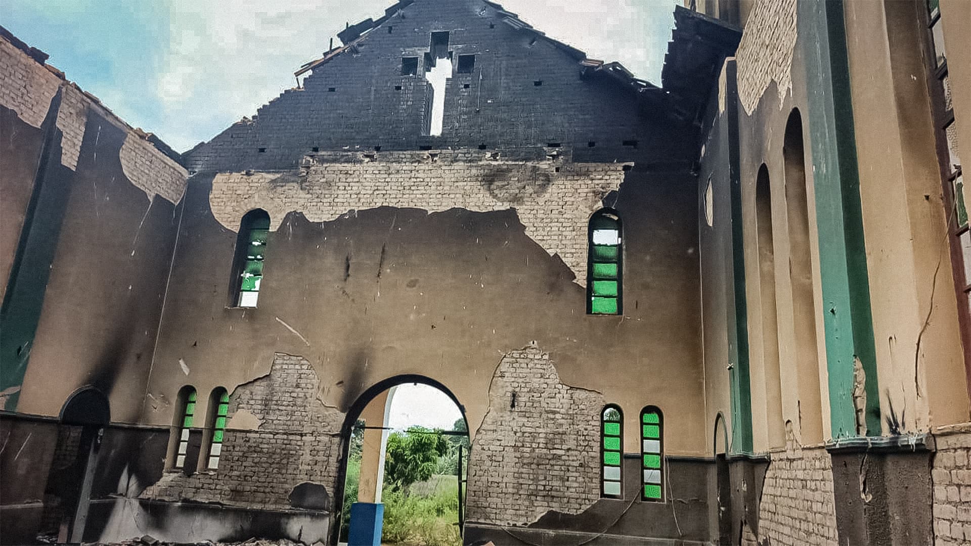 Durch Dschihadisten zerstörte Kirche in Cabo Delgado