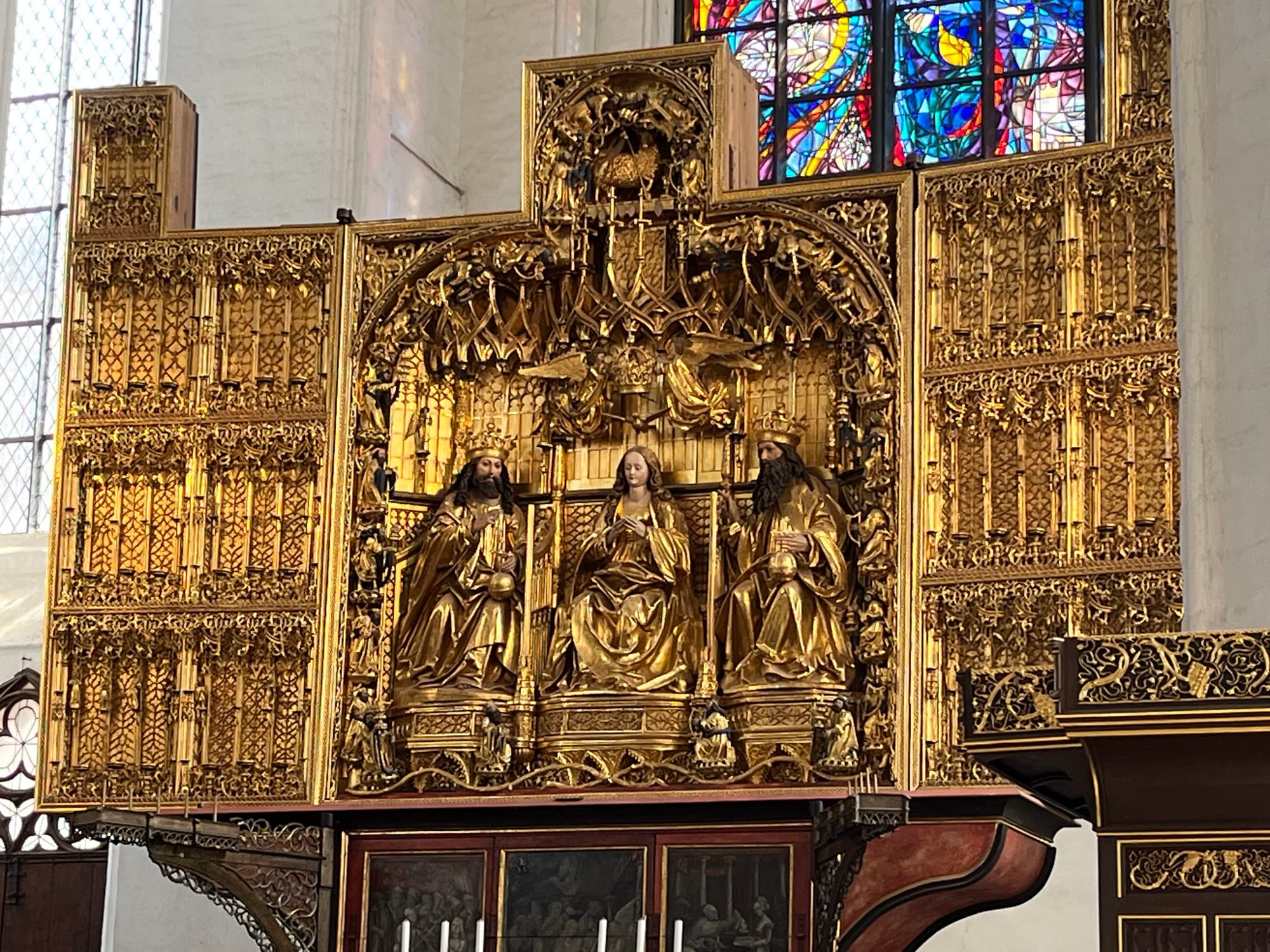 Altar der Marienkirche in Danzig, Polen