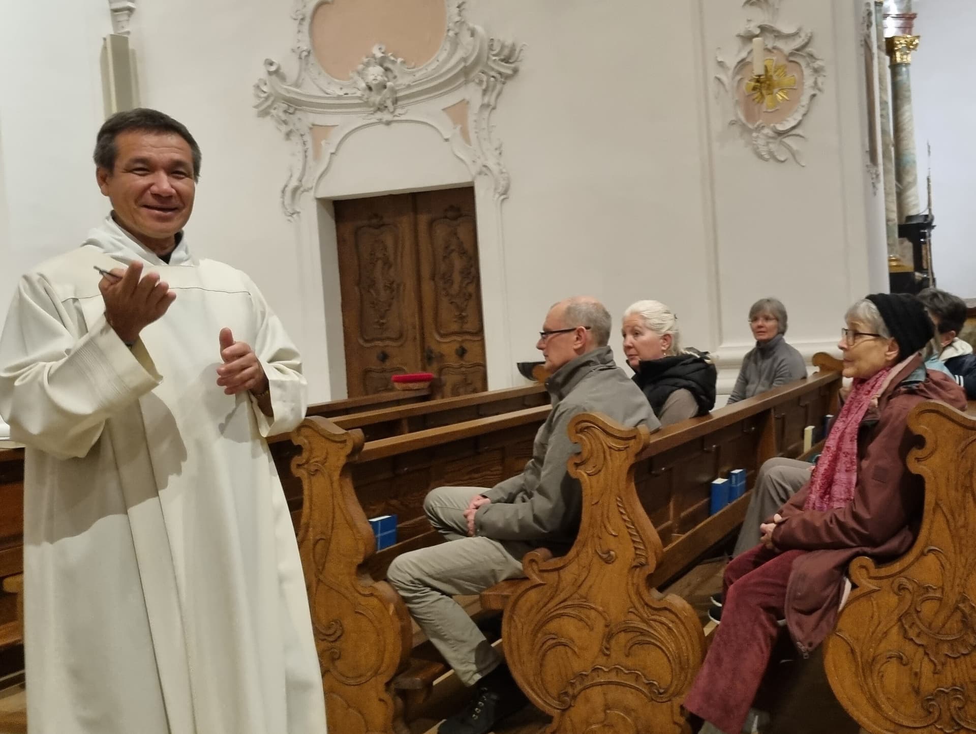 Pater Gregor Schmidt aus Südsudan zu Gast in Arlesheim. (Foto: ACN)