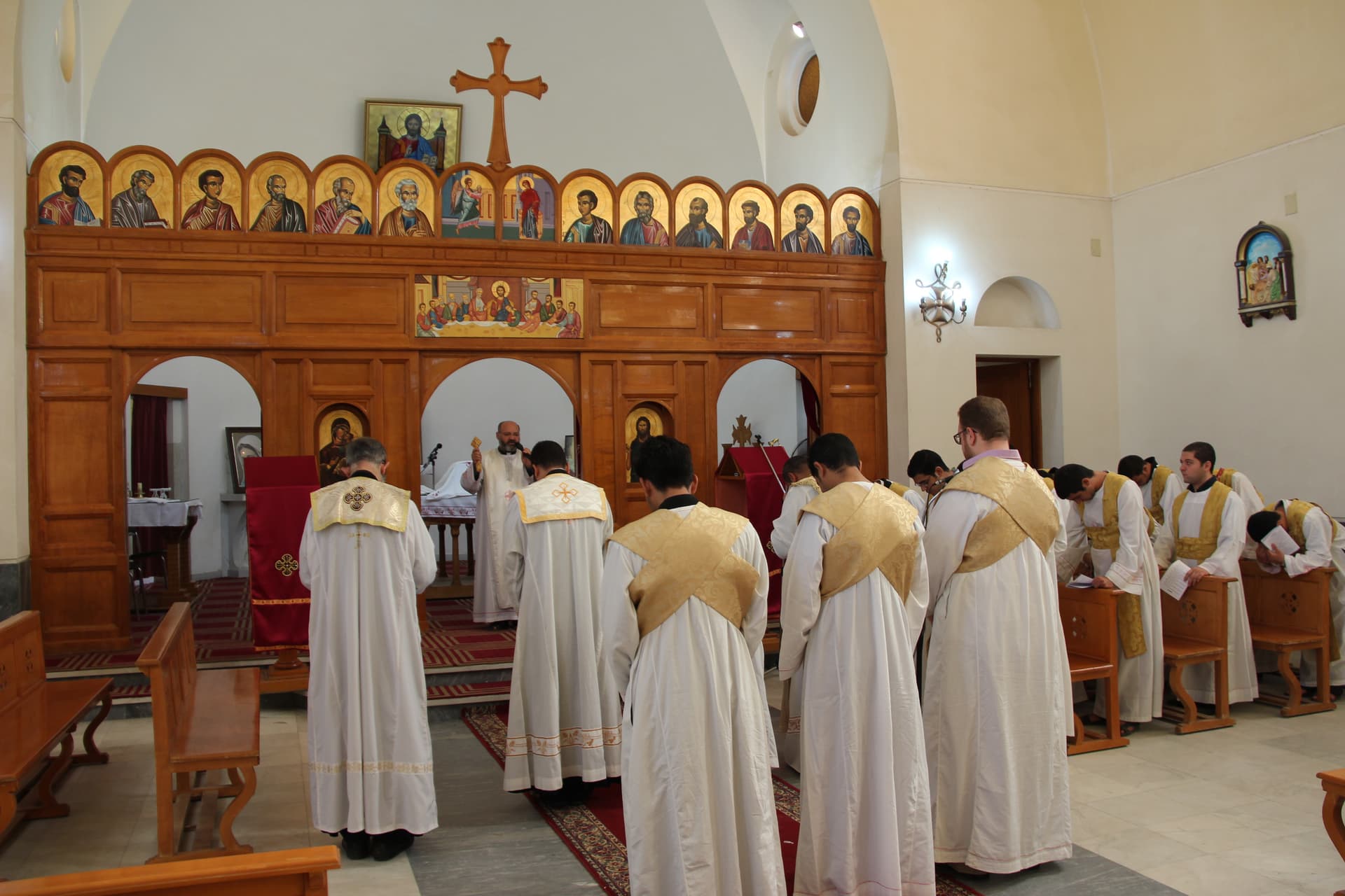 Seminaristen beim Gebet