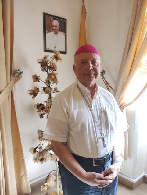 Bischof Hanna Jallouf (Foto: ACN) Bischof Hanna Jallouf (Foto: ACN)