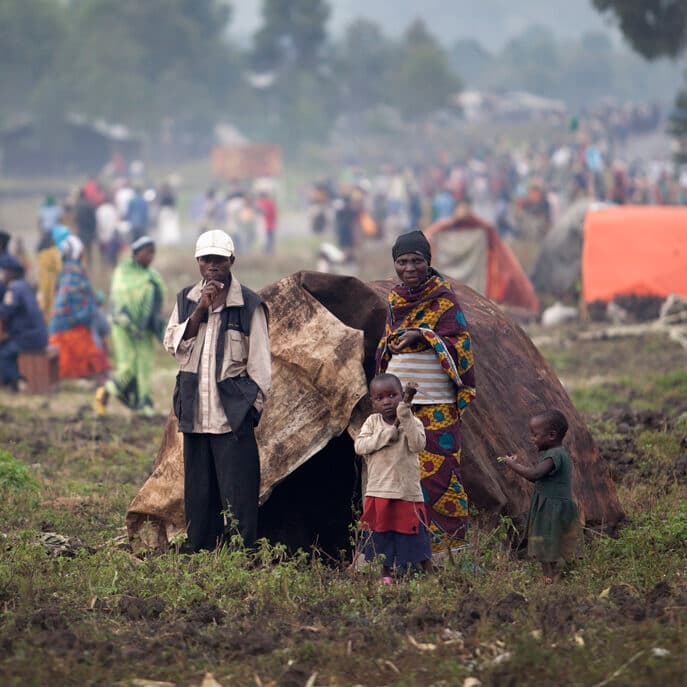 Ihre Spende hilft vertriebenen Familien in Goma im Osten des Kongo ©ACN