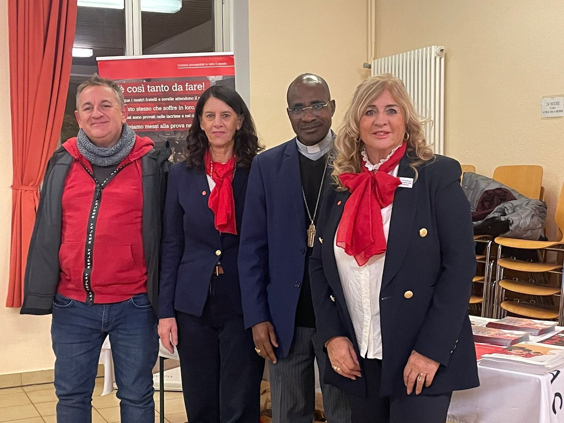 REDWEEK 2025 Locarno Incontro nella Sala S Antonio Paolo Irma Mons Sayaogo Lucia 2