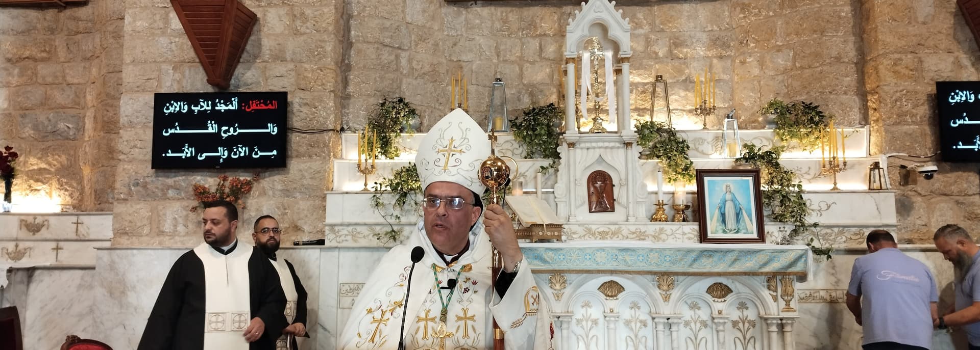 L'archevêque Charbel Abdallah appelle à la paix (Photo : ACN) L'archevêque Charbel Abdallah appelle à la paix (Photo : ACN)