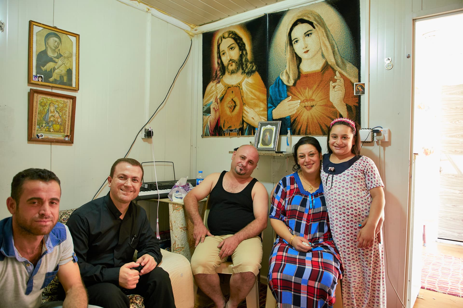 Eine Flüchtlingsfamilie in Ankawa, Erbil (Foto: ACN) Eine Flüchtlingsfamilie in Ankawa, Erbil (Foto: ACN)