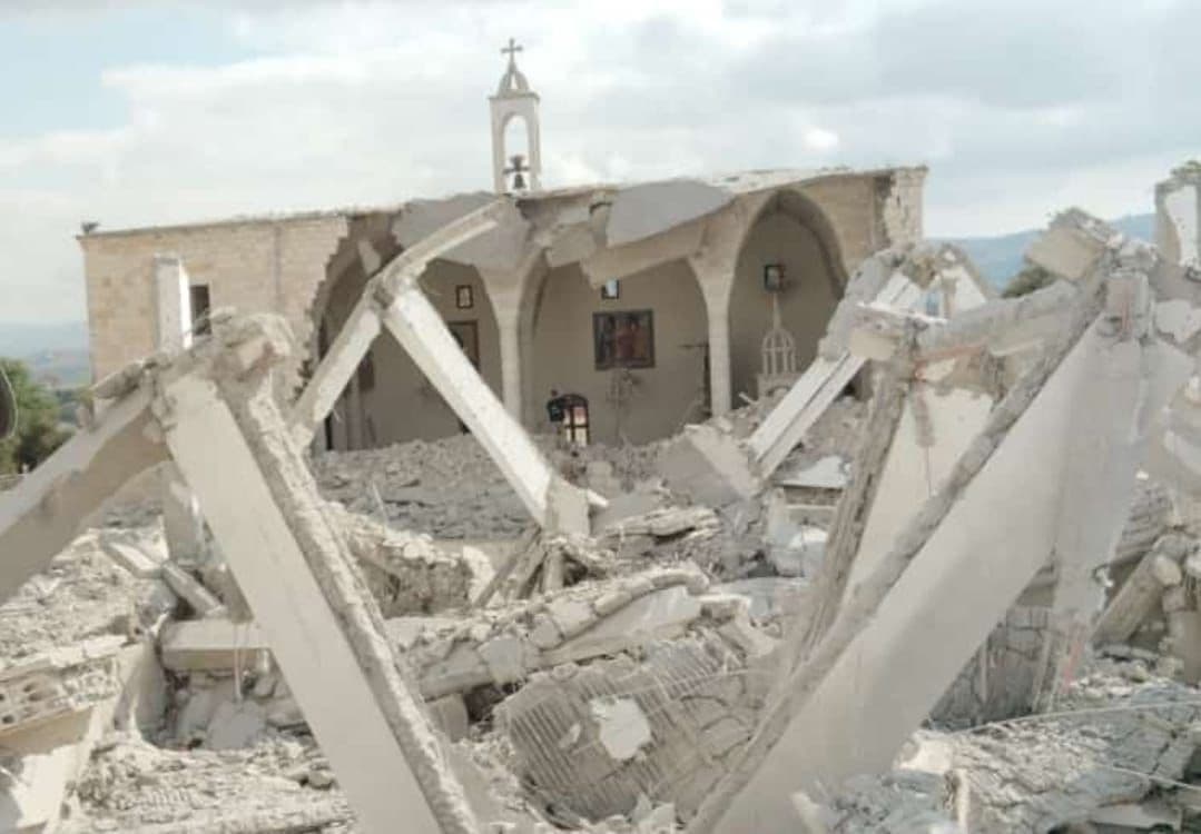 Die durch Angriffe zerstörte Kirche in Derdghaya (Foto: ACN) Die durch Angriffe zerstörte Kirche in Derdghaya (Foto: ACN)
