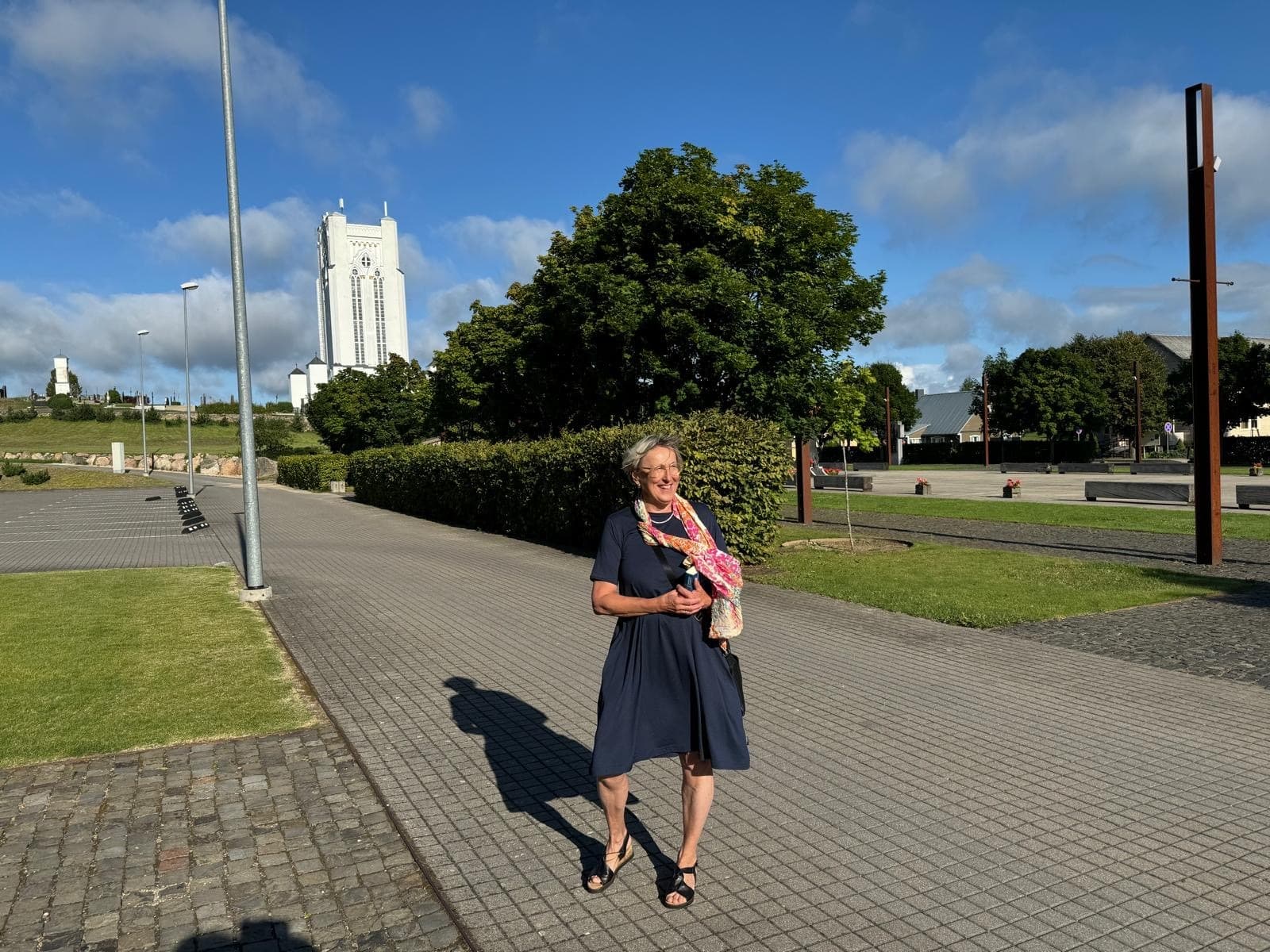 Silvia Schmid am Start der Reise