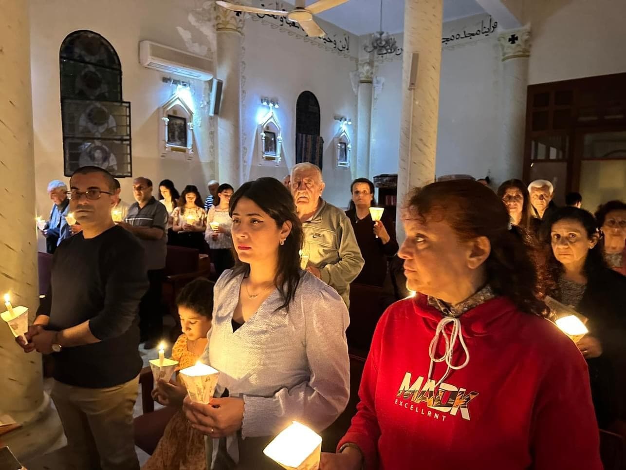 Gläubige in der Pfarrei "Heilige Familie" in Gaza ©ACN Gläubige in der Pfarrei "Heilige Familie" in Gaza ©ACN