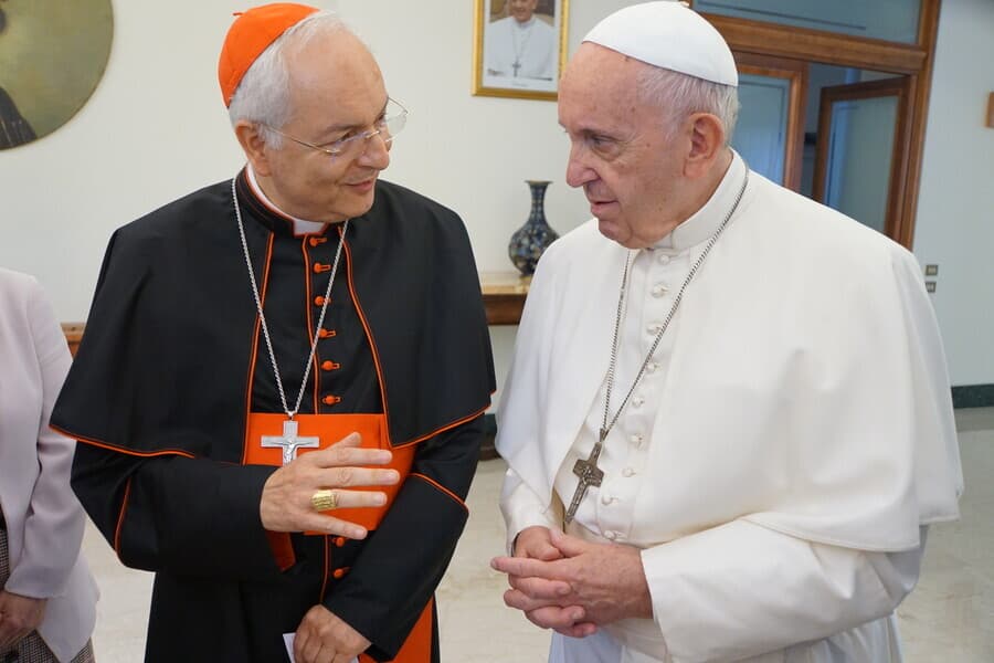 Il cardinale Piacenza e Papa Francesco, autunno 2019 (© ACN) Il cardinale Piacenza e Papa Francesco, autunno 2019 (© ACN)