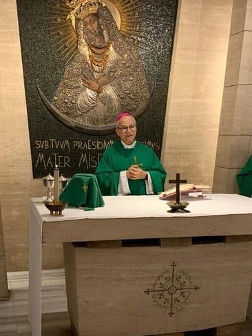 Il vescovo Robert Francis Prevost nel 2023 Il vescovo Robert Francis Prevost nel 2023