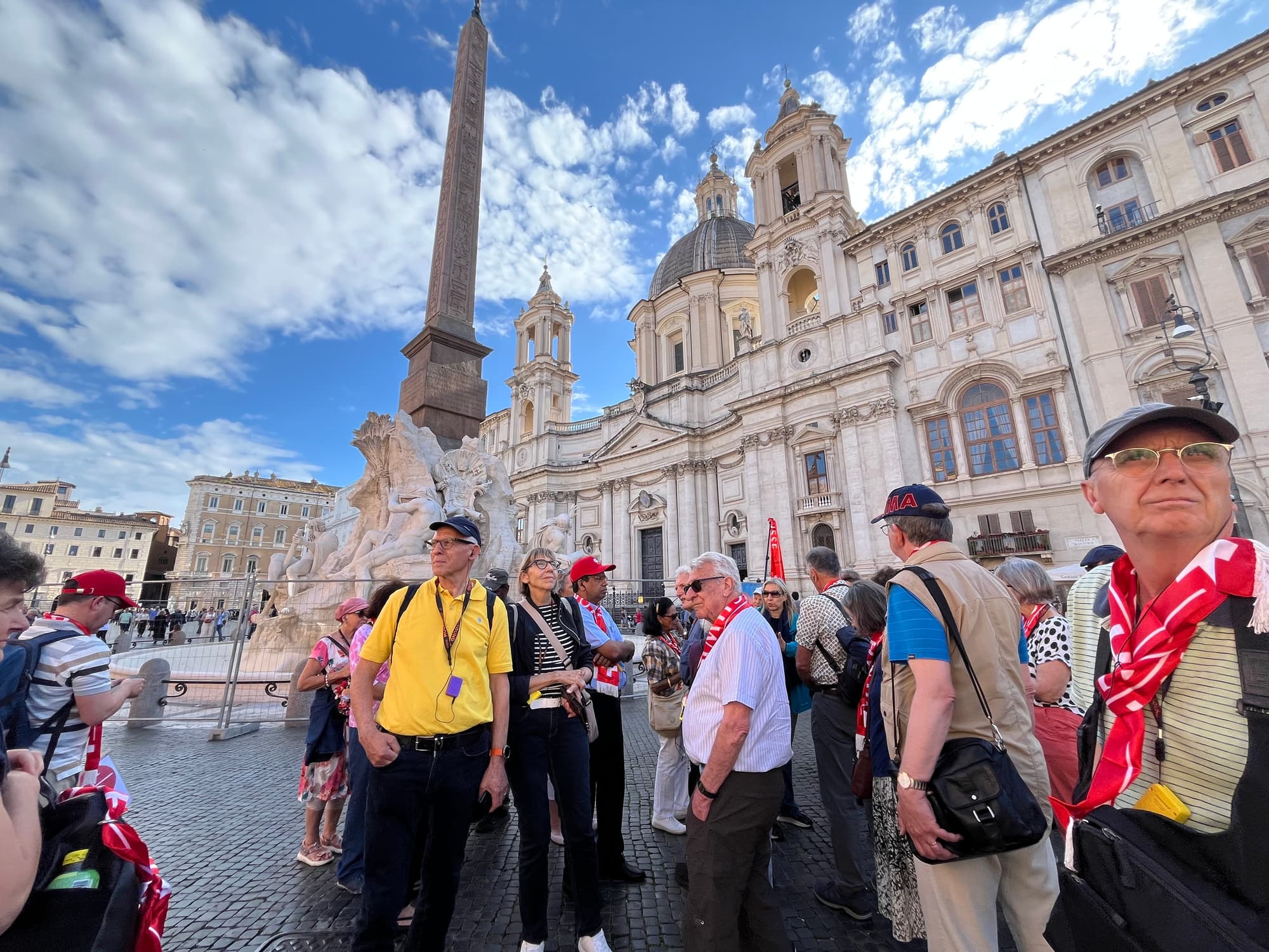 Impressionen der «Kirche in Not (ACN)»-Pilgerreise nach Rom (5.-11.05.2025) Besuch der Piazza Navona, Rom. (Foto: ACN)
