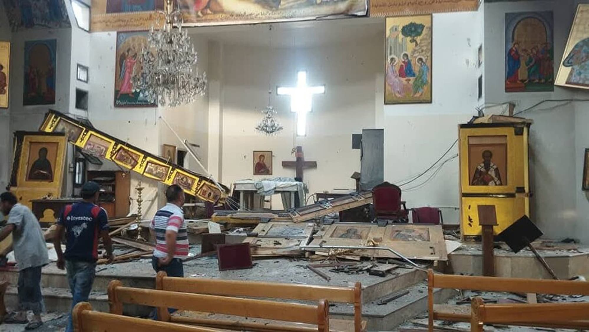 Mar Elias Kirche in Damaskus nach dem Selbstmordanschlag ©Griechisch-orthodoxes Patriarchat von Antiochien Mar Elias Kirche in Damaskus nach dem Selbstmordanschlag ©Griechisch-orthodoxes Patriarchat von Antiochien
