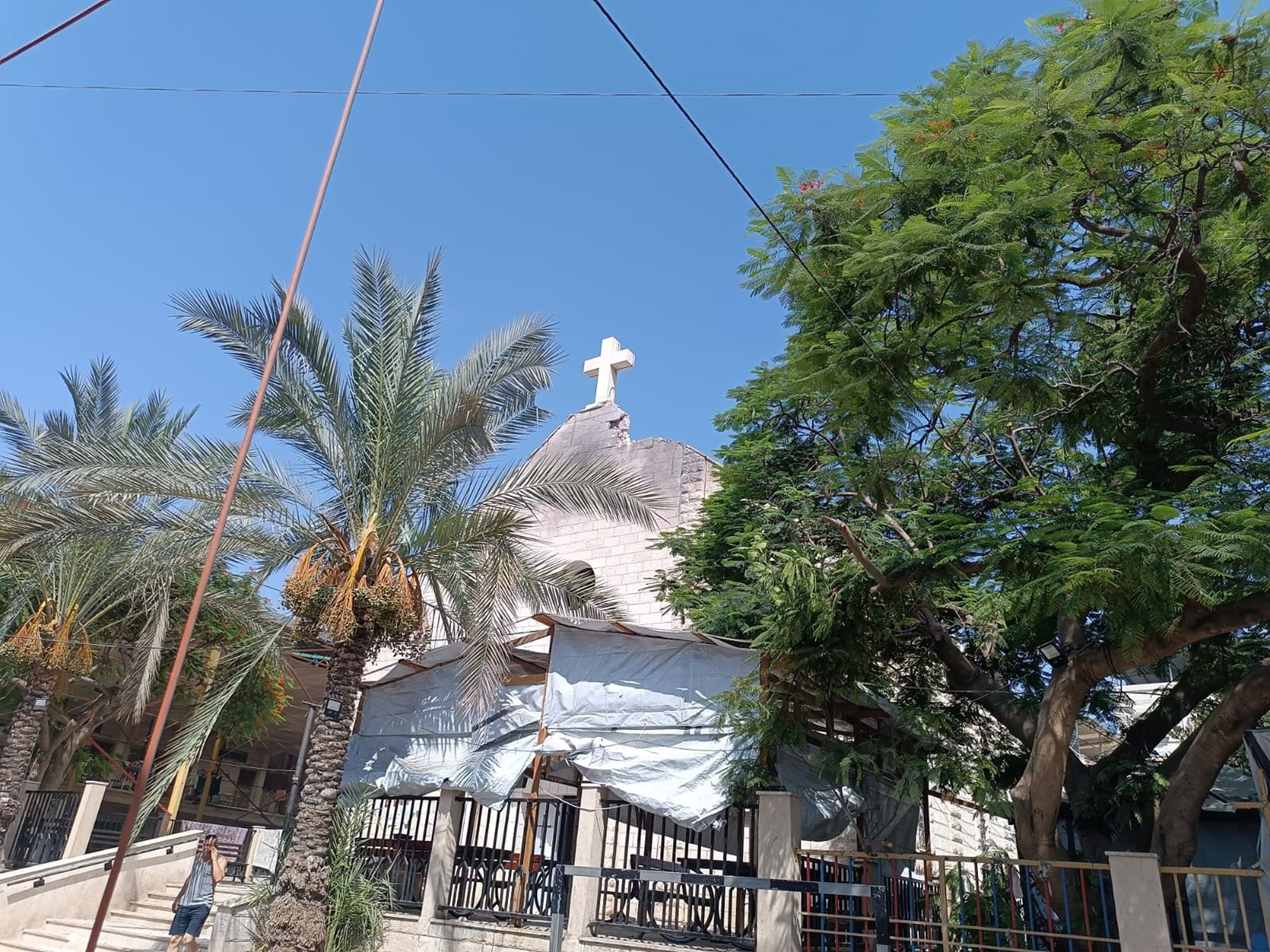 Die Kirche und die Umgebung der röm kath Pfarrei in Gaza Stadt wurden bei Angriffen) im Sommer 2025 zerstört Es gab Todesopfer. (Foto: © Latin Patriarchate of Jerusalem Die Kirche und die Umgebung der röm kath Pfarrei in Gaza Stadt wurden bei Angriffen) im Sommer 2025 zerstört Es gab Todesopfer. (Foto: © Latin Patriarchate of Jerusalem