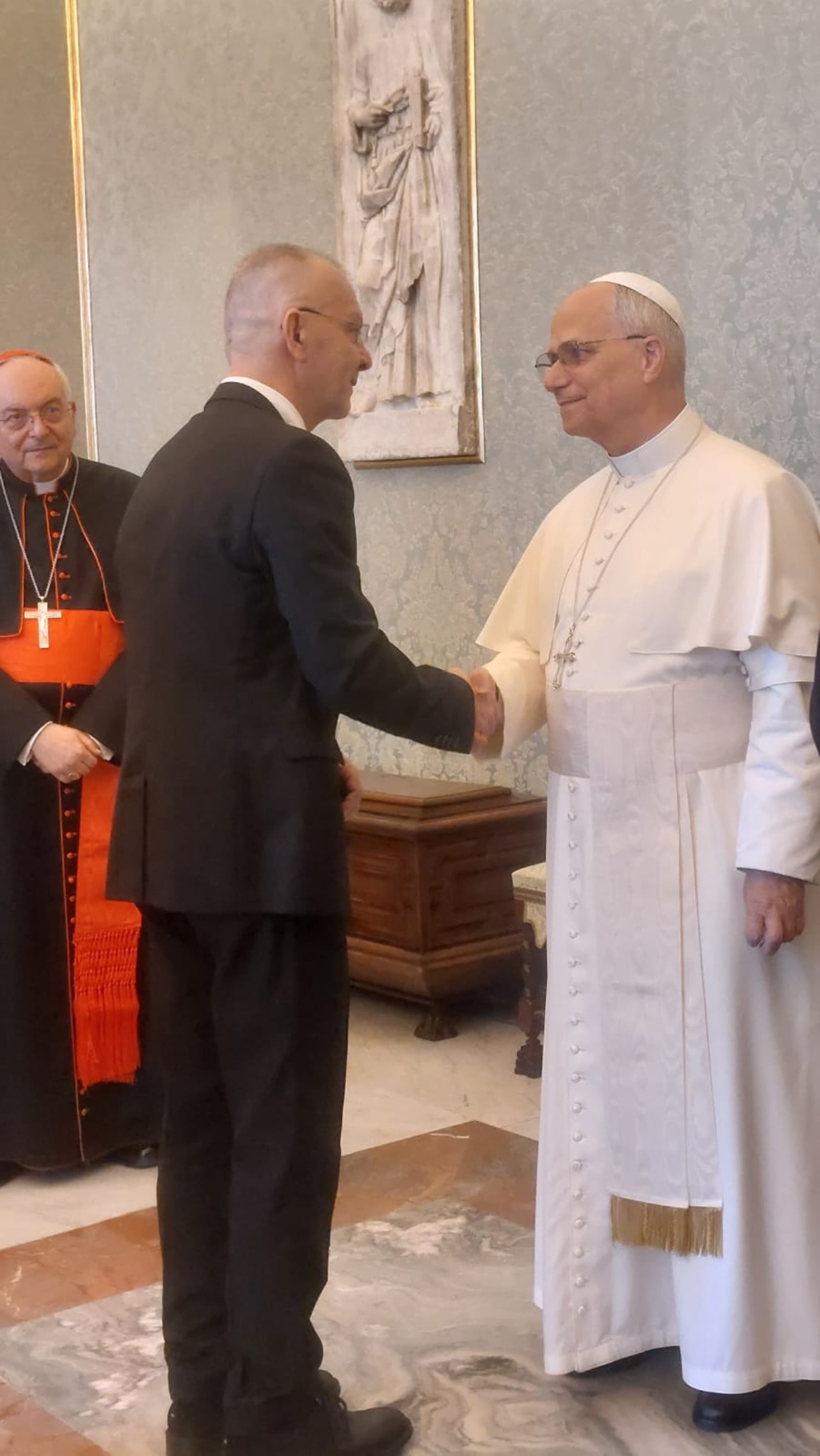 Jan Probst durante il colloquio con Papa Leone XVI a Roma. (Foto: VATICAN MEDIA) Jan Probst durante il colloquio con Papa Leone XVI a Roma. (Foto: VATICAN MEDIA)