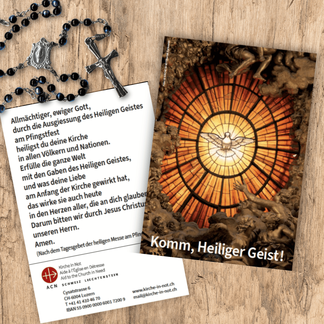 Gebetskärtchen zu Pfingsten: Komm Heiliger Geist Gebetskärtchen zu Pfingsten: Komm Heiliger Geist